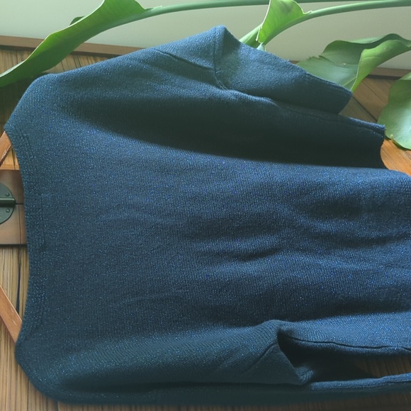 NWT Tommy Hilfiger boatneck navy and blue sparkle sweater size small - Picture 5 of 7